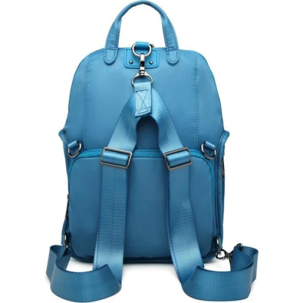 Barcelona Saten Kumaş Kadın Postacı ve Sırt Çantası Barcelona 2108 - Resim 2