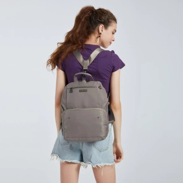 Barcelona Saten Kumaş Kadın Postacı ve Sırt Çantası Barcelona 2108 - Resim 4