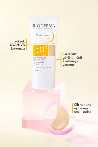 BIODERMA Photoderm AR SPF50+ Kızarıklık Karşıtı Yüksek Korumalı Renkli Yüz Güneş Kremi 30 ml 3701129803707 - 3