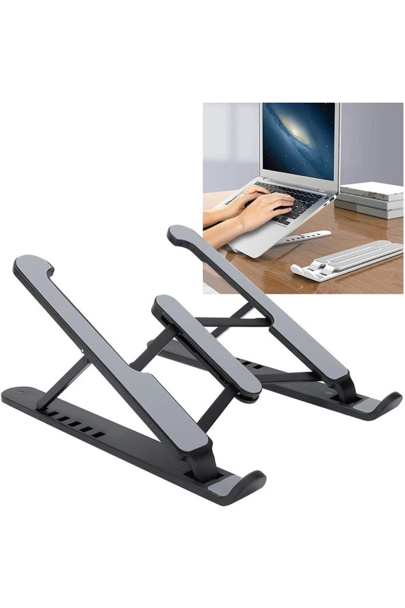 Taşınabilir Ayarlanabilir Stand Çok Pozisyonlu Katlanabilir Dizüstü Tablet Dizüstü Için Uyumlu - 2