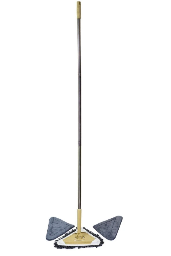 Üçgen Camsil Teleskopik Duvar Yüzey Cam Silme Aparatı Mop Kutulu - 2