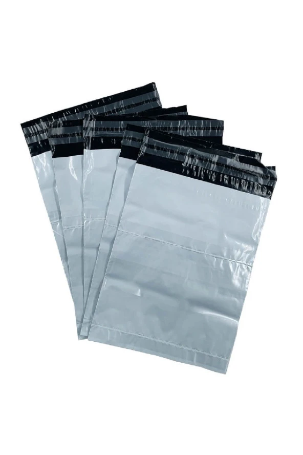 Cepli Kargo Poşeti 30x38+5 Cm 1000 Adet 2 Numara Baskısız Gri - 2