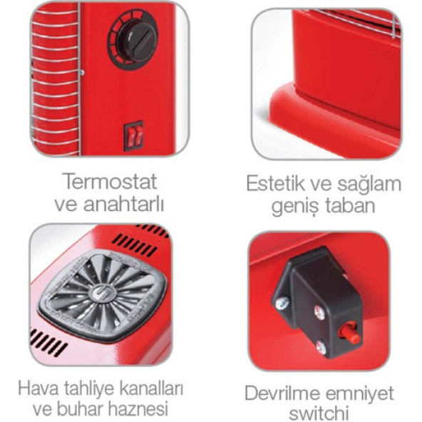 Minisan Maxi MS2500 Quartz Elektrikli Isıtıcı Soba - 2