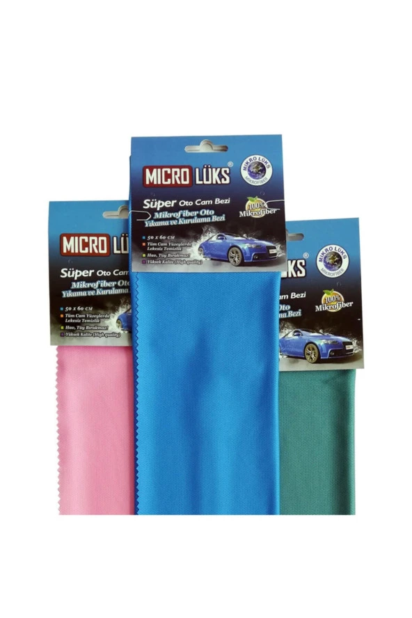 Mikrofiber Oto Cam Bezi 50x60 cm 5 Adet