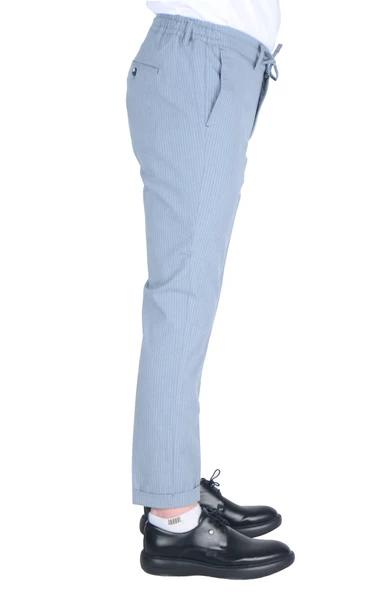 Cengiz İnler Slimfit Erkek Çizgili Gofre Pantolon - 8