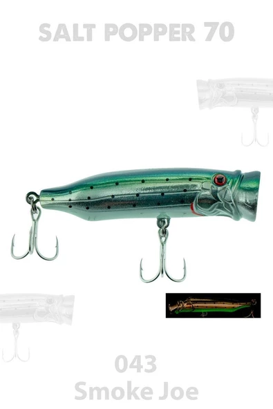 Fujin Salt Popper 12cm Su Üstü Maket Balık - Resim 9