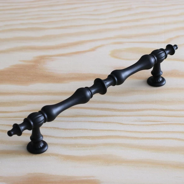 Şehzade Kulp Mobilya Mutfak Dolabı Çekmece Dolap Kulpları Kapak Kulpu Kulbu Siyah 160 mm Metal - Resim 2