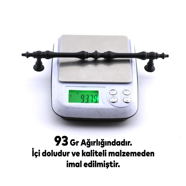 Şehzade Kulp Mobilya Mutfak Dolabı Çekmece Dolap Kulpları Kapak Kulpu Kulbu Siyah 160 mm Metal - Resim 5