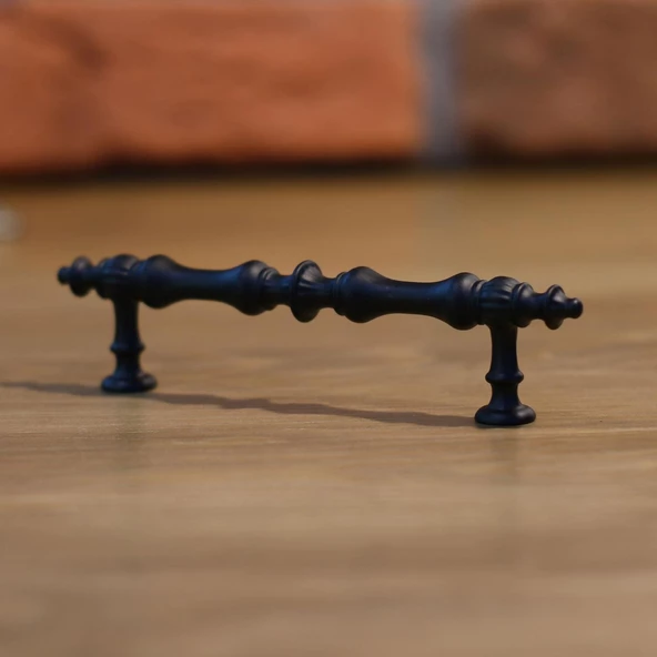 Şehzade Kulp Mobilya Mutfak Dolabı Çekmece Dolap Kulpları Kapak Kulpu Kulbu Siyah 96 mm Metal - 6