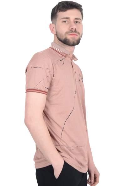 Cengiz İnler Baskı Desenli Erkek Polo Yaka  T-shirt - 5