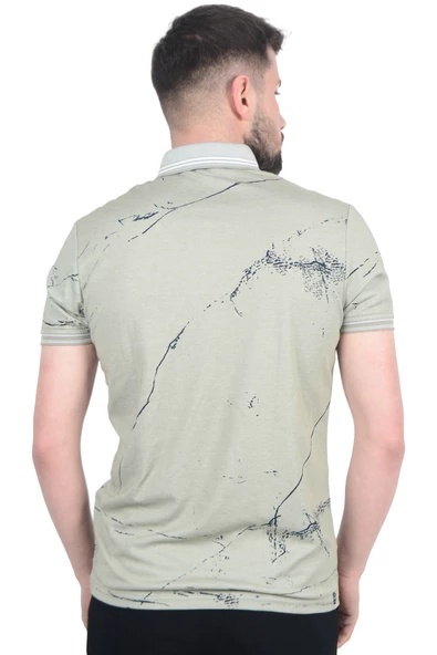 Cengiz İnler Baskı Desenli Erkek Polo Yaka  T-shirt - 8