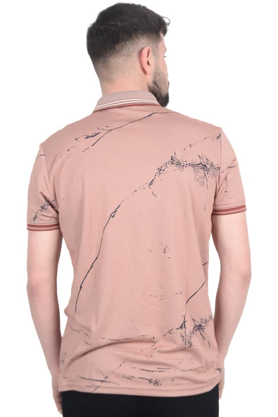 Cengiz İnler Baskı Desenli Erkek Polo Yaka  T-shirt - 4