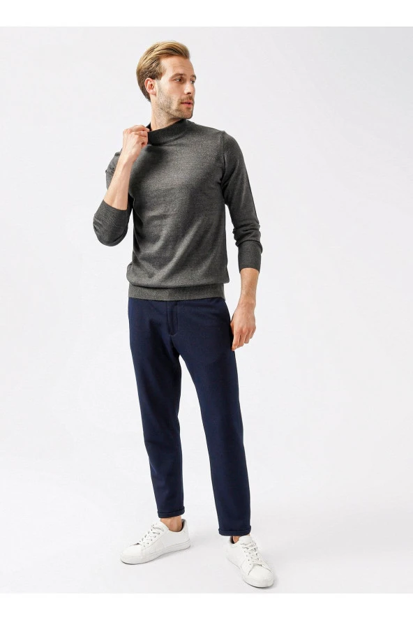 Yarım Balıkçı Yaka Düz Antrasit Erkek Kazak Tr2013700251 - 2