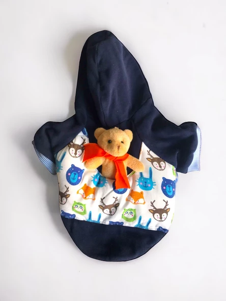 Teddy Roo Kapşonlu Köpek Sweatshirt Köpek Elbisesi Köpek Kıyafeti - 2