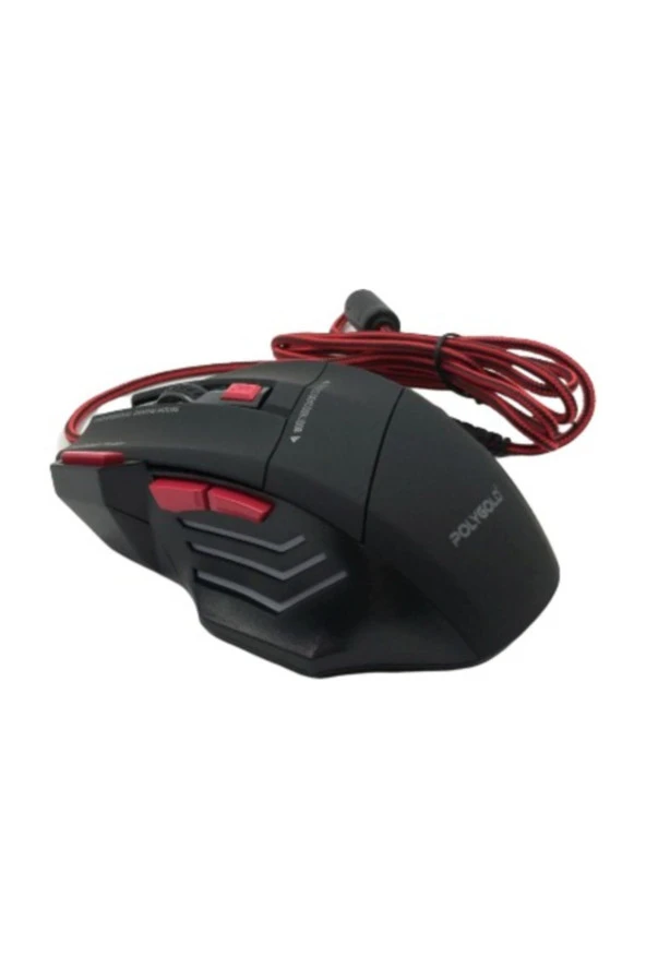 Polygold Profesyonel Oyuncu Mouse+mousepad Set Led Işıklı Pg-903 Kırmızı