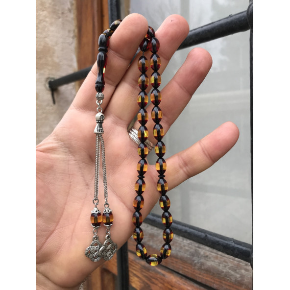 Sürmeli Model Beyzi Kesim Toz Kehribar Tesbih