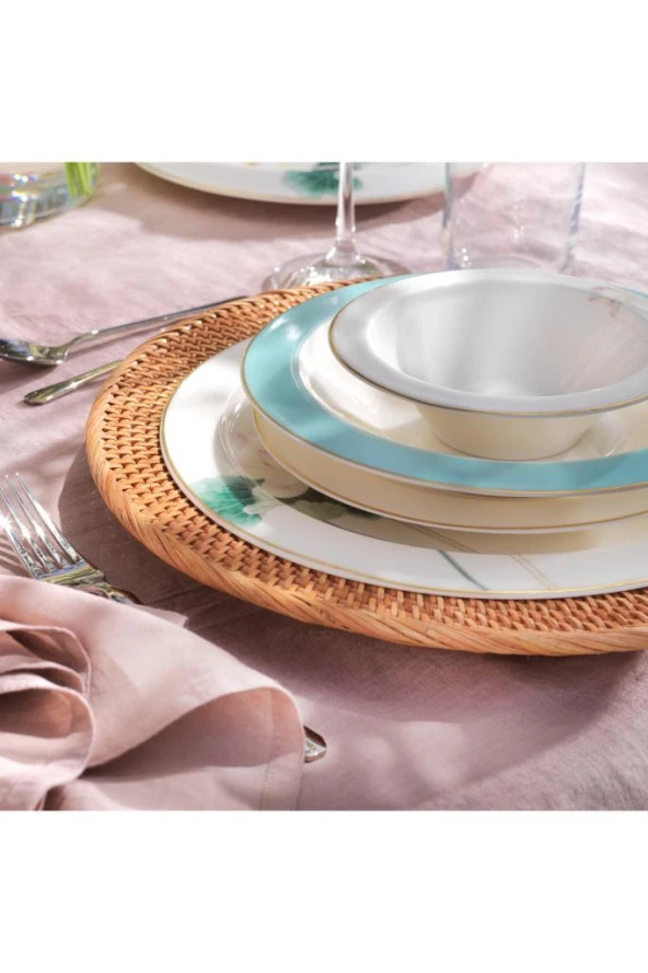 Schafer Tılsım Belle Yemek Takımı 60 Parça Su Yeşili - 4
