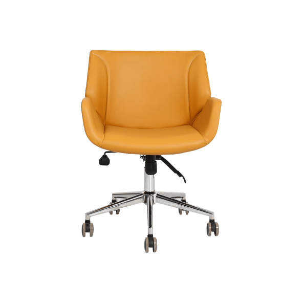 Hunt Mobilya Avor Sarı Deri Ofis Çalışma Koltuğu