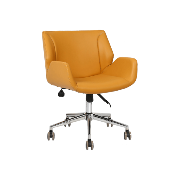 Hunt Mobilya Avor Sarı Deri Ofis Çalışma Koltuğu - 2