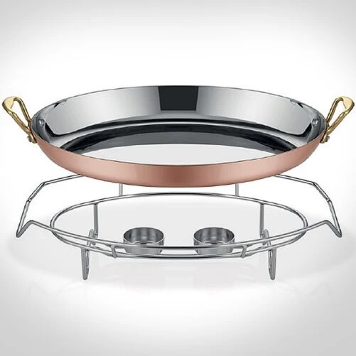 Standlı Bakır Oval Sahan ürün görseli 1