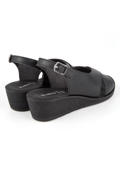 Muya Vienza 31028-001 Anatomik Taban Kadın Sandalet Siyah 36-40 - 5