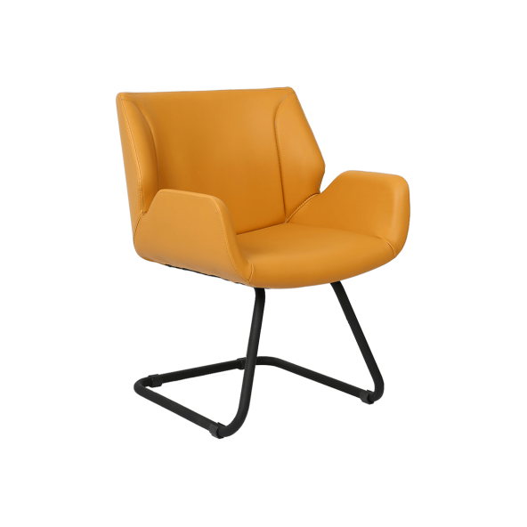 Hunt Mobilya Avor Sarı Deri Ofis Misafir Koltuğu - 2