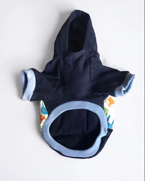 Teddy Roo Kapşonlu Kedi Sweatshirt Kedi Kıyafeti Kedi Elbisesi Kedi Giyim - Resim 6