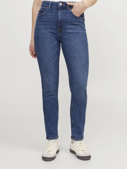 JJXX Yüksek Bel Mom Fit Kadın Pantolon 12203837 - Resim 4