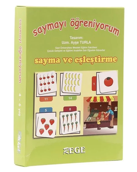 Saymayı Öğreniyorum Sayma ve Eşleştirme Kartları Rege