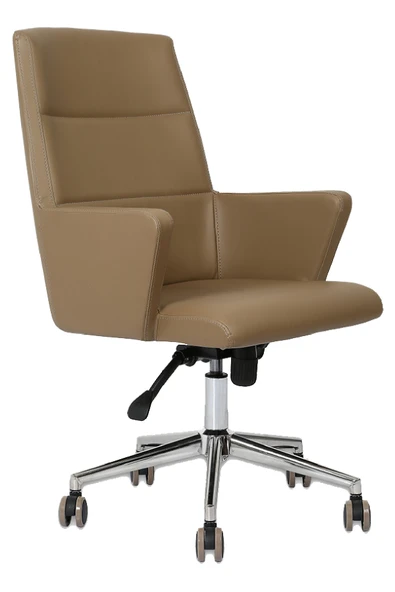 Hunt Mobilya Vaga Kahverengi Deri Ofis Çalışma Koltuğu - 2