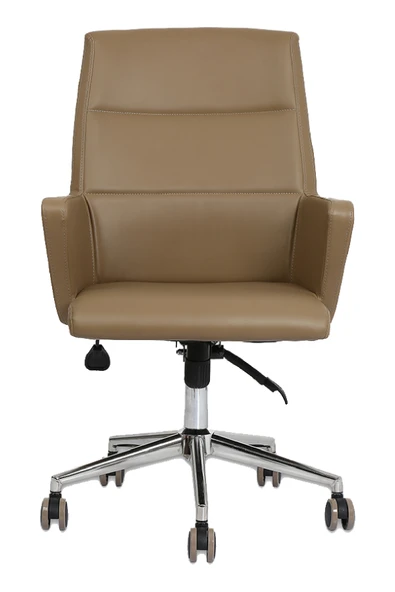 Hunt Mobilya Vaga Kahverengi Deri Ofis Çalışma Koltuğu