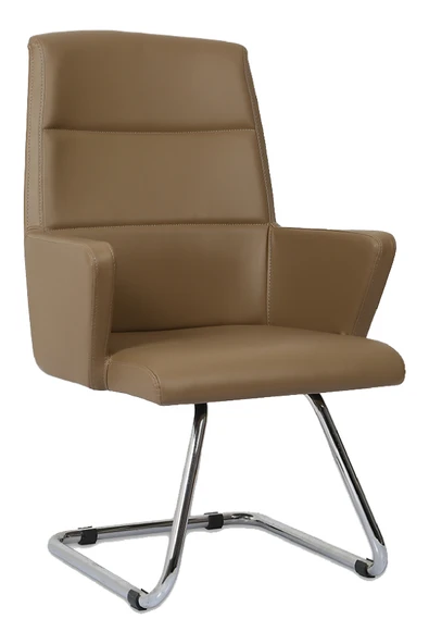 Hunt Mobilya Vaga Kahverengi Deri Ofis Bekleme Koltuğu - 2