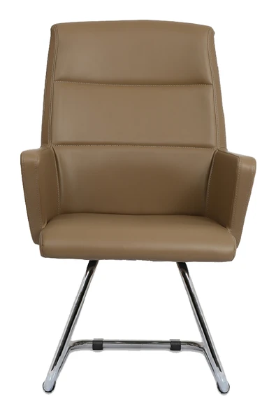 Hunt Mobilya Vaga Kahverengi Deri Ofis Bekleme Koltuğu