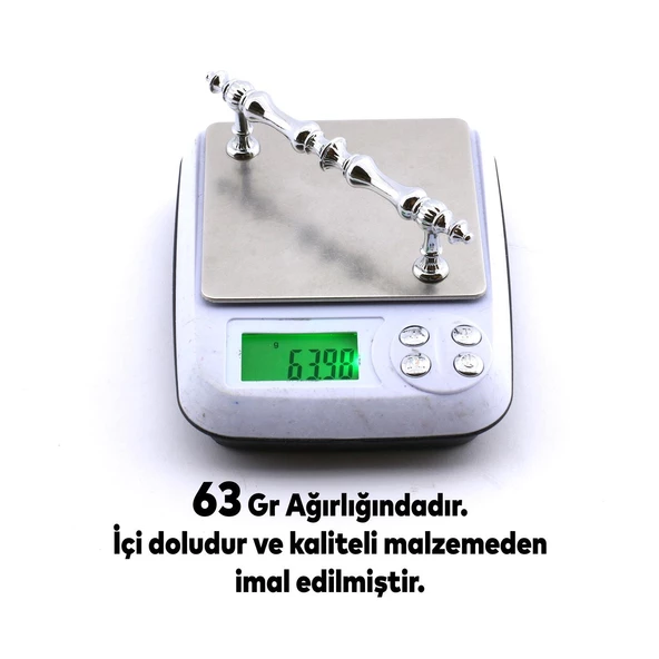 Şehzade Kulp Mobilya Mutfak Dolabı Çekmece Dolap Kulpları Kapak Kulpu Kulbu Krom 96 mm Metal - 5