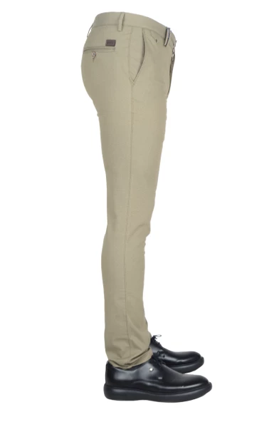 Cengiz İnler Kendinden Desenli Slim Fit Pamuklu Erkek Pantolon - 7