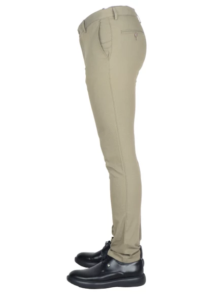 Cengiz İnler Kendinden Desenli Slim Fit Pamuklu Erkek Pantolon - 5