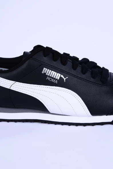Puma 353572-11  Roma Deri Ortopedik Taban Siyah-Beyaz Sneaker Günlük Erkek Spor Ayakkabı - 2