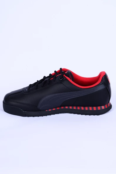 Puma 308067-01 Ferrrari Roma Via Deri Rahat Taban Siyah-Kırmızı Günlük Erkek Spor Ayakkabı - 3