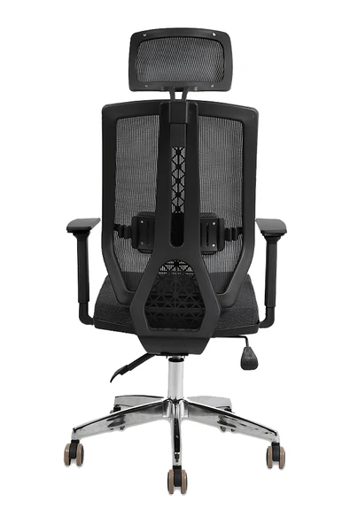 Hunt Mobilya Hanga Gri Fileli Ofis Makam Koltuğu - 4