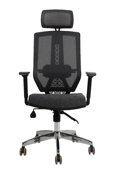 Hunt Mobilya Hanga Gri Fileli Ofis Makam Koltuğu