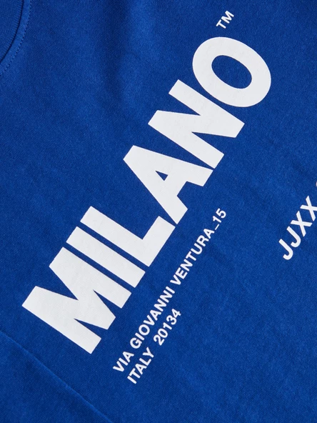 JJXX Jack Jones Bayan Bisiklet Yaka Baskılı Kadın Tişört 12200326 - 5