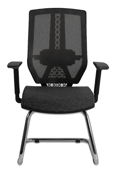 Hunt Mobilya Hanga Gri Fileli Ofis Bekleme Koltuğu