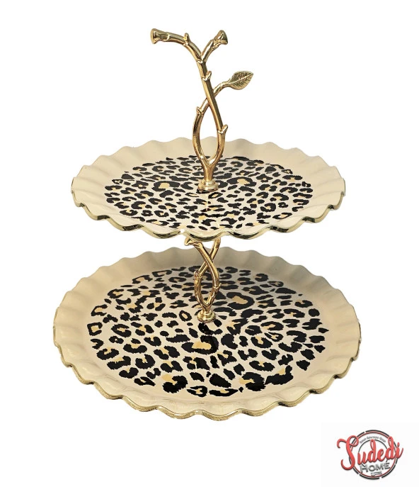 Glore Leopar Wavy Altın yaldızlı kurabiyelik - 2