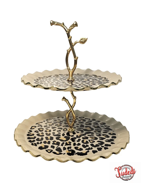 Glore Leopar Wavy Altın yaldızlı kurabiyelik - 3