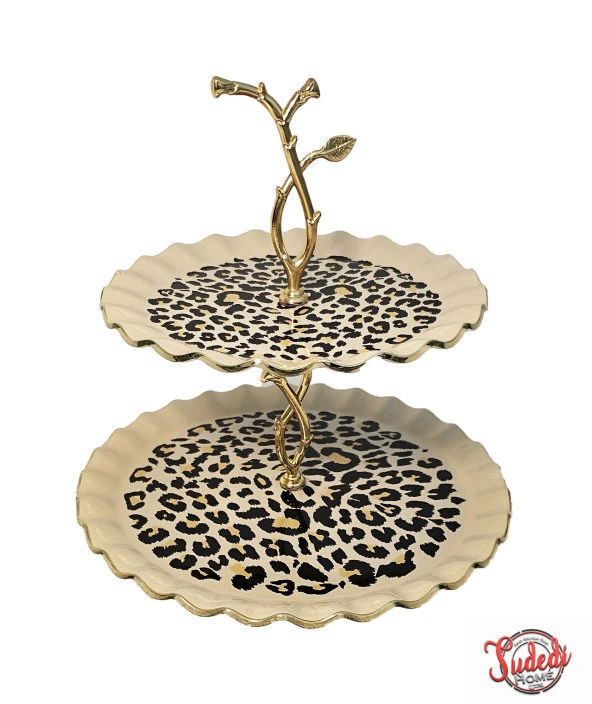 Glore Leopar Wavy Altın yaldızlı kurabiyelik - 4