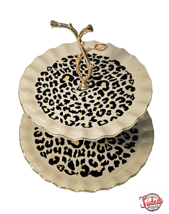 Glore Leopar Wavy Altın yaldızlı kurabiyelik - 5