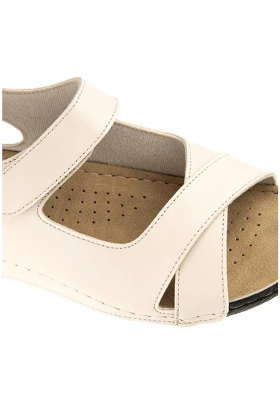 Muya Flores 32240-002 Anatomik Taban Kadın Sandalet Bej 36-40 - 3