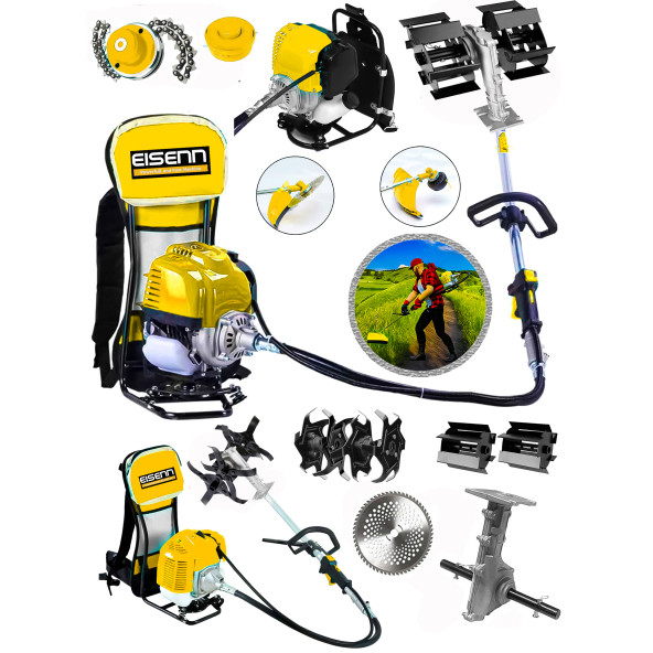 Eisenn Alman Zagor Seri Prof Arazi Seti 20 Hp Sırt Tırpan + Akrobat Çapa + Aparatı Toprak Eşeleme - 4