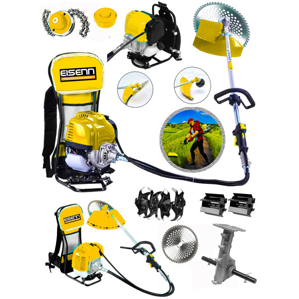 Eisenn Alman Zagor Seri Prof Arazi Seti 20 Hp Sırt Tırpan + Akrobat Çapa + Aparatı Toprak Eşeleme - 5
