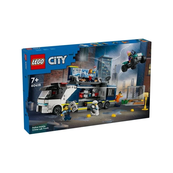 60418 LEGO® City Polis Mobil Suç Laboratuvarı Kamyonu 674 parça +7 yaş